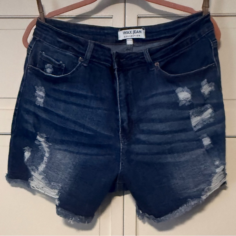 WaxJeans sz 2x denim distressed shorts - like new